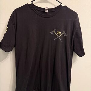 Classic Black Tee with Axe Graphic